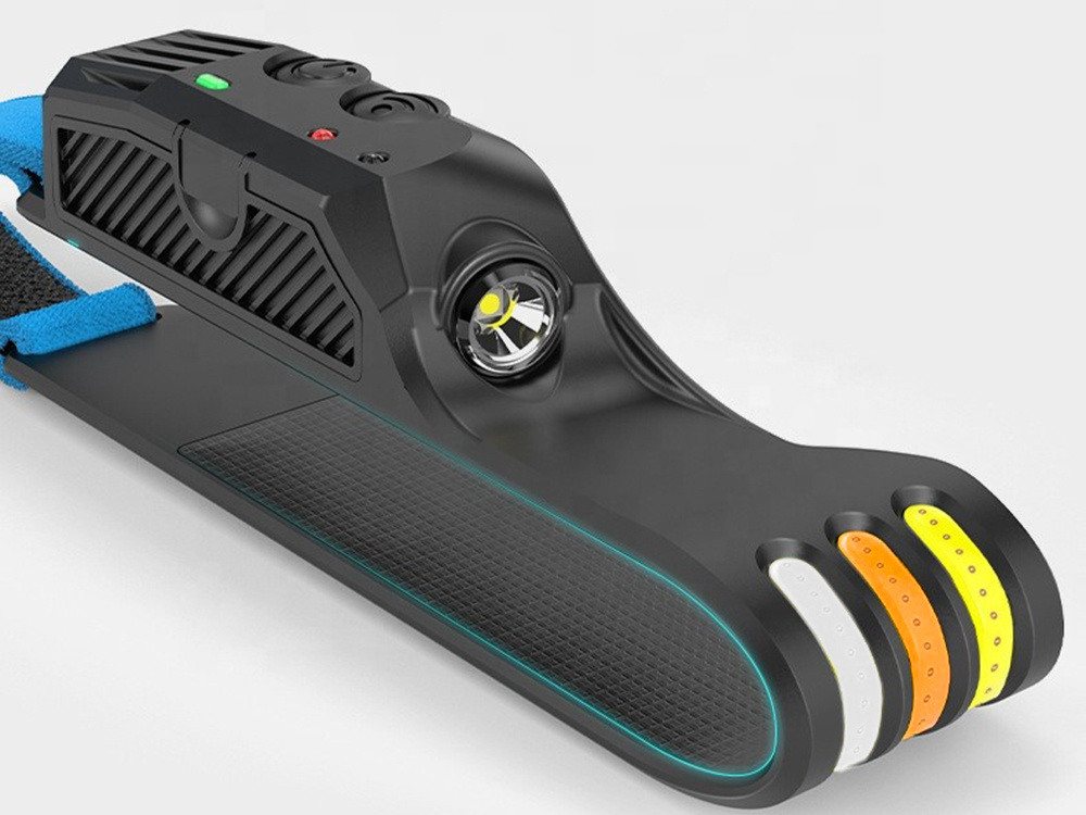 Uzlādējams LED galvas lukturis ar kustības sensoru un 3 gaismas joslām, USB-C (3)