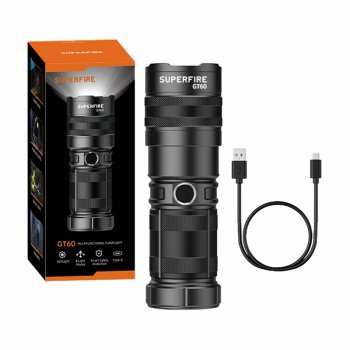 Lukturis Superfire GT60, 2600lm, USB-C | Flashlight