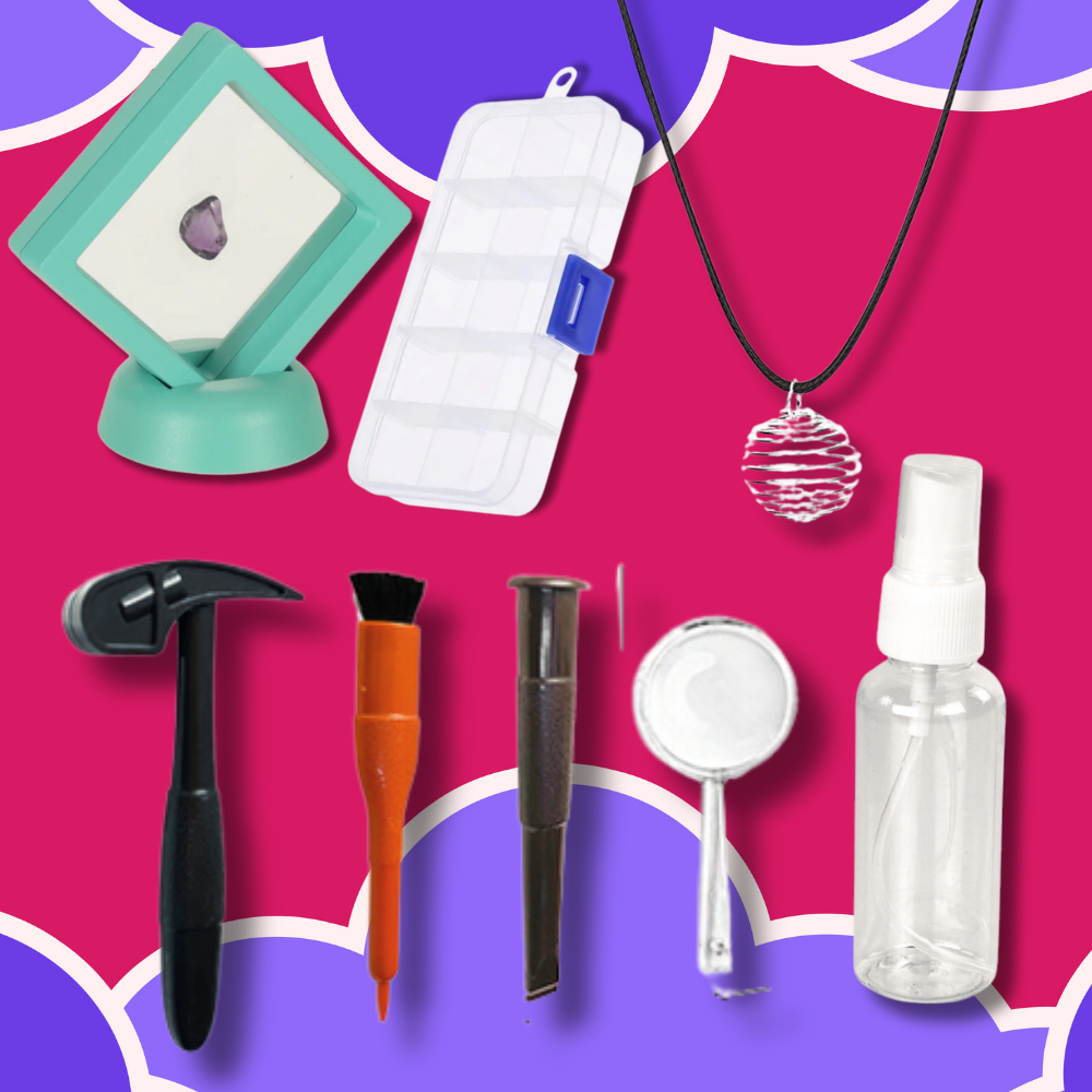 Mazā Arheologa Komplekts Kristālu Rakšana Izrakumi Dārgakmeņi (3)