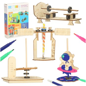 Izglītojošs magnētisko eksperimentu komplekts DIY 4-in-1