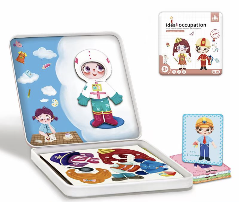 Magnētiskais koka ģērbšanas konstruktors Apģērbi Zkb-2022