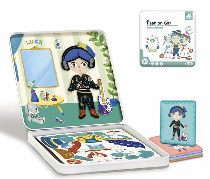 Magnētiskā koka ģērbšanas puzle Zkb-2013