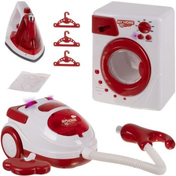 Bērnu rotaļu komplekts veļas mašīna + gludeklis | Kids Laundry Set Mini Toy Appliance Set