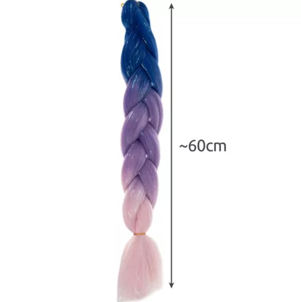 Kanekalons Sintētiskās Ombre Afro Bizes Frizūrām 60cm, Violets | Synthetic Ombre Afro Braids for Hairstyles (0)