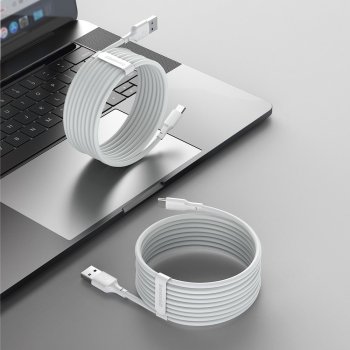 Baseus 2x set USB Typ C Cable Fast Charging PD and QC 40W 5A 1,5m, White | Lādētājvads Datu Pārraides Kabelis Komplekts 2 gab.