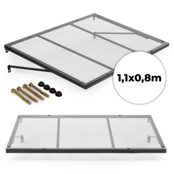 Ieejas jumtiņš 113x80 cm durvju nojume ar UV aizsardzību MultiGarden