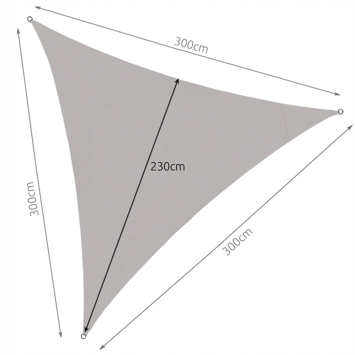 Gardlov 23147 Dārza Ūdensizturīgs Saulessargs Markīze Bura Nojume Tents 3x3x3m, Pelēks | Garden Patio Waterproof... (9)