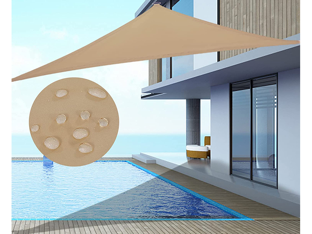 Dārza Ūdensizturīgs Saulessargs Markīze Bura Nojume Tents 3x3x3m, Krēmkrāsa | Garden Patio Waterproof Sun Shade... (4)