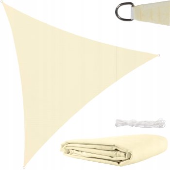 Gardlov 23146 Dārza Ūdensizturīgs Saulessargs Markīze Bura Nojume Tents 3x3x3m, Bēšs | Garden Patio Waterproof...