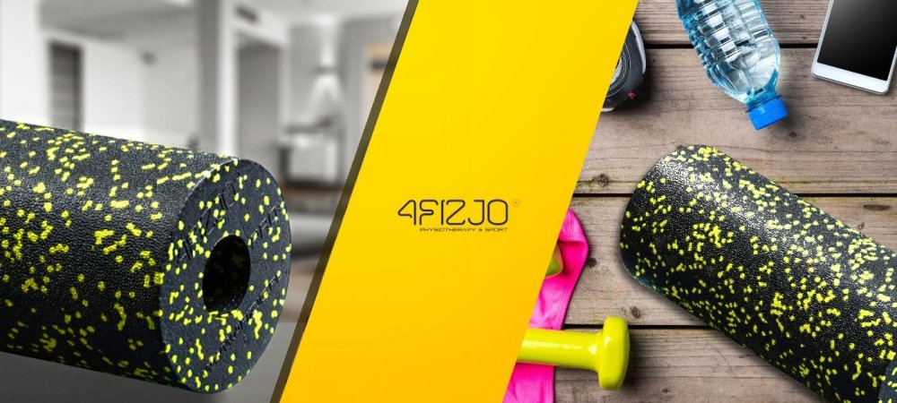 4FIZJO EPP Masāžas Rullis 45 cm Melns/Dzeltens (3)