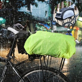 Wozinsky Universāls Ūdensnecaurlaidīgs Maiss Apvalks Pārvalks Velosipēdu Somām, Zaļš | Waterproof Rain Cover for Bike Pannier Bag