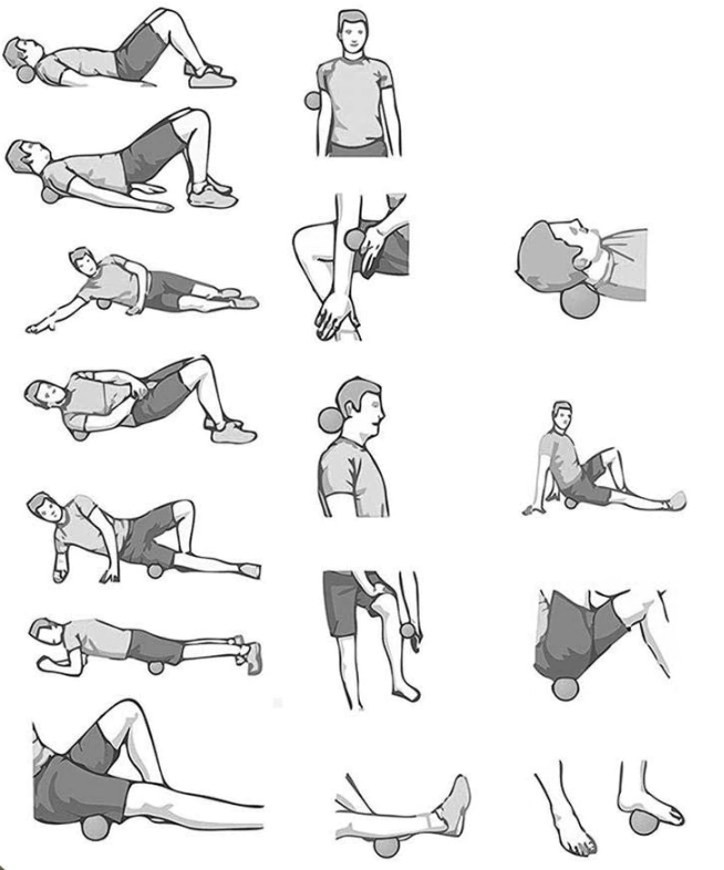 4FIZJO Cietā Masāžas Dubultā Bumba Jogai Fitnesam Terapijai - 12cm, Melns/Zaļš | Hard Massage Double Fascia Ball (4)