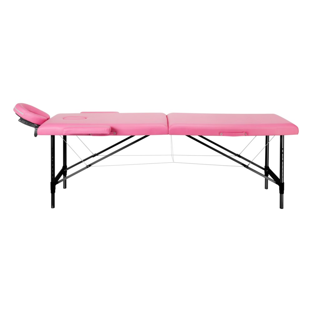 Saliekamais Masāžas Galds Alumīnija Comfort Activ Fizjo 2 Segmentu Rozā Melns Alumīnijs | Folding Massage Table... (0)