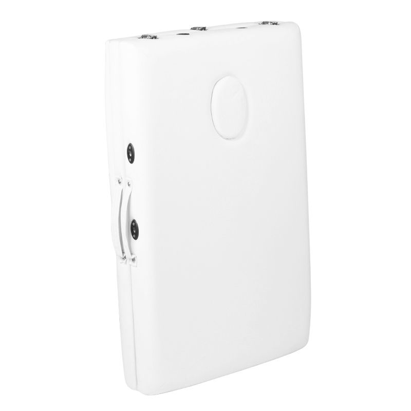 Saliekams masāžas galds, kušete ALUMINIUM COMFORT 3 sekcijas, balts| Foldable massage table 3 sections, white (2)