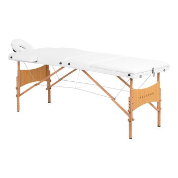 Saliekamais masāžas galds Balance Lux 3 daļu koka 190x70, balts