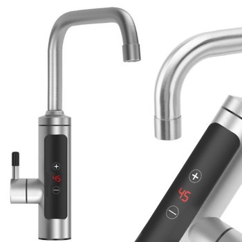 Elektriskais caurplūdes ūdens sildītāja krāns ar LCD displeju, 3000 W, 220–230 V