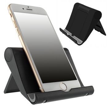 Portatīvs Telefona Galda Statīvs Turētājs Atbalsts, Melns | Portable Table Phone Holder