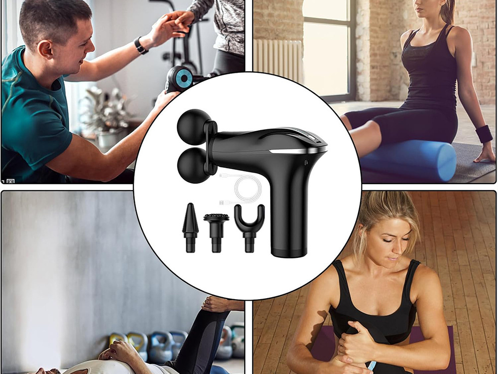 Muguras ķermeņa kāju masāžas pistoles spēka pistole 4 padomi | Back body leg massager power massage gun tips (3)