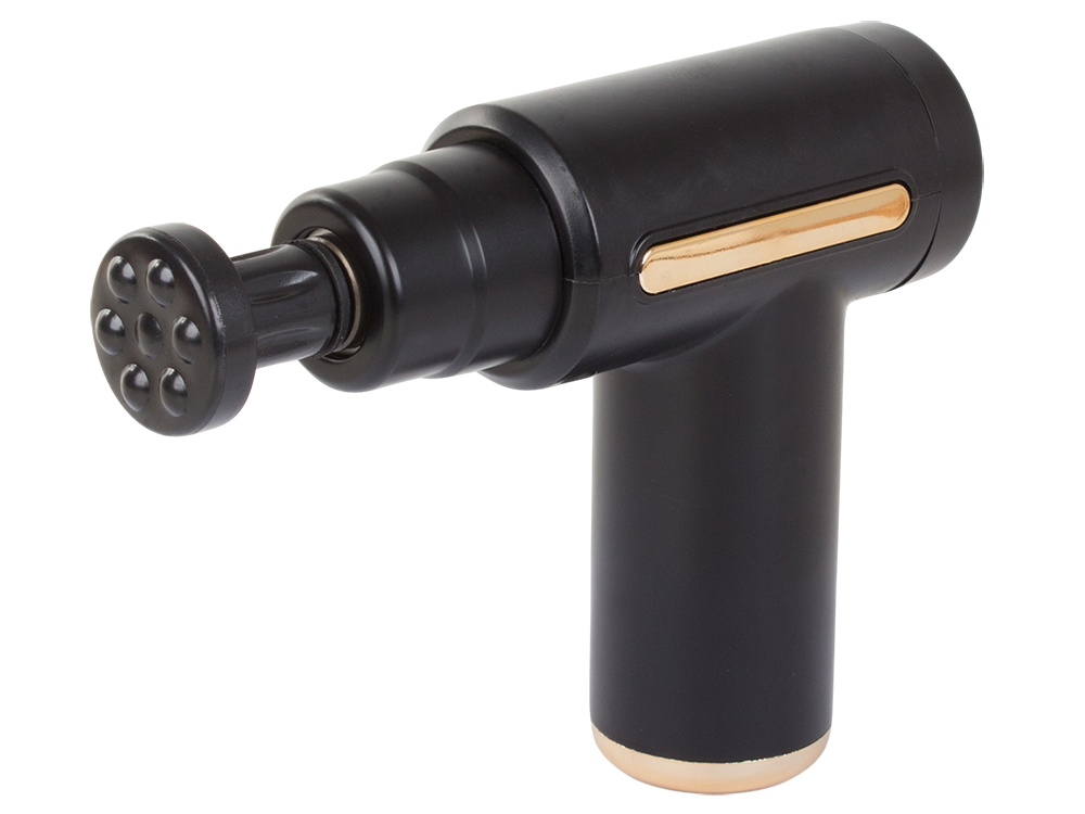Masāžas Pistole Elektriskais Muskuļu Masažieris Ierīce ar 4 Uzgaļiem / Bezvadu Masieris, Melns | Muscle Massager... (1)