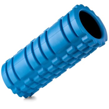 4FIZJO Masāžās Jogas Fitnesa Pilates Putu Rullis, Zils | Yoga Massager Crossfit EVA Foam Roller 32.5x13.5 cm