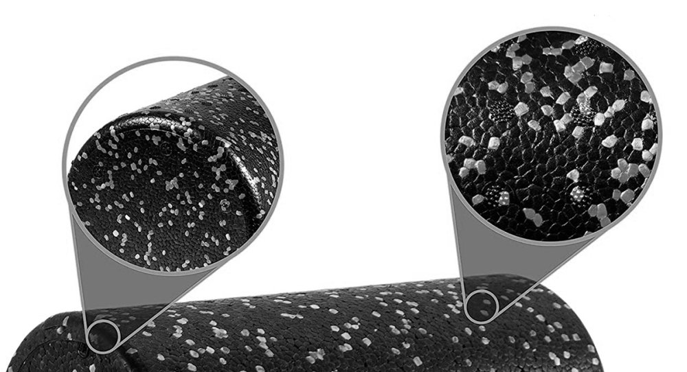 Masāžas Kustību Bumba + Masāžas Dubultā Bumba + Joga Masāžas Rullis, Komplekts, Melns-Balts | Fitness Joga Set (3)