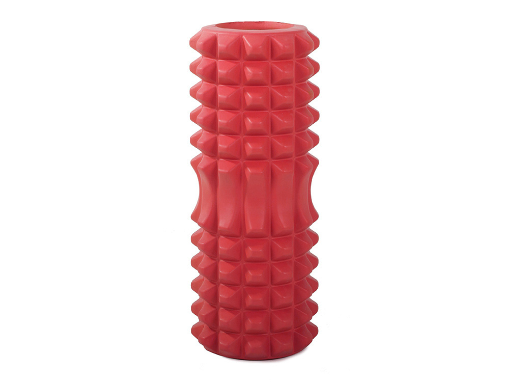 Masāžas rullis mugurai un kājām ar izciļņiem, crossfit, joga, sarkans (0)