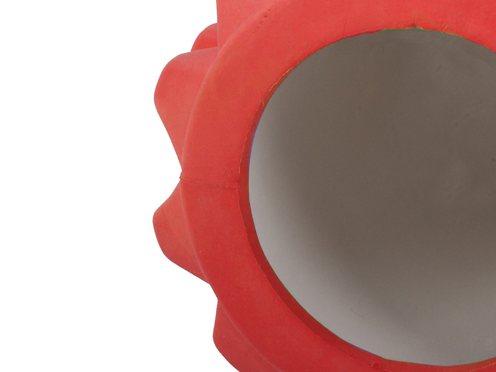 Masāžas rullis mugurai un kājām ar izciļņiem, crossfit, joga, sarkans (1)