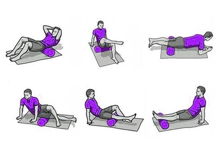 4Fizjo Masāžās Rullis Jogai Fitnesam Putu Pašmasāžas Rolleris 45x13.5cm Melns | Yoga Massager Crossfit EVA Foam... (2)