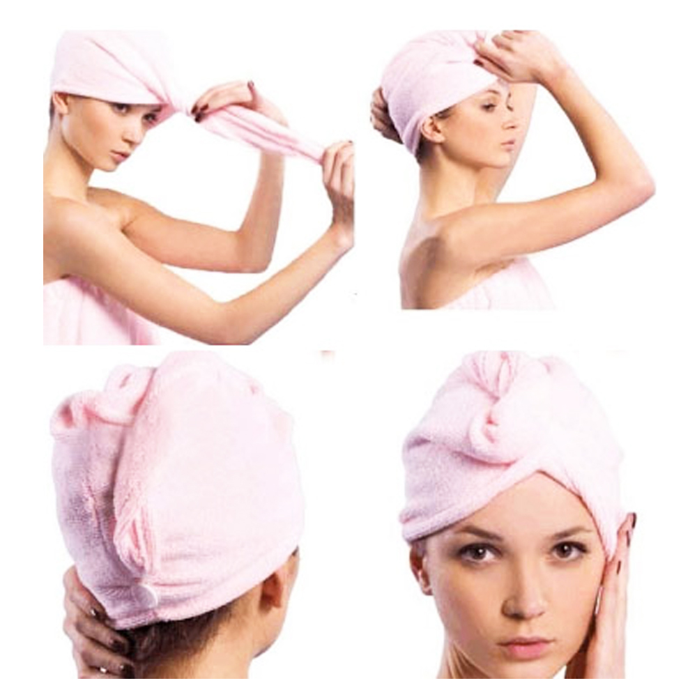 Mikrošķiedras Matu Dvielis Spa Cepure, Zils | Microfiber Hair Towel Hat Turban Spa Cap (1)