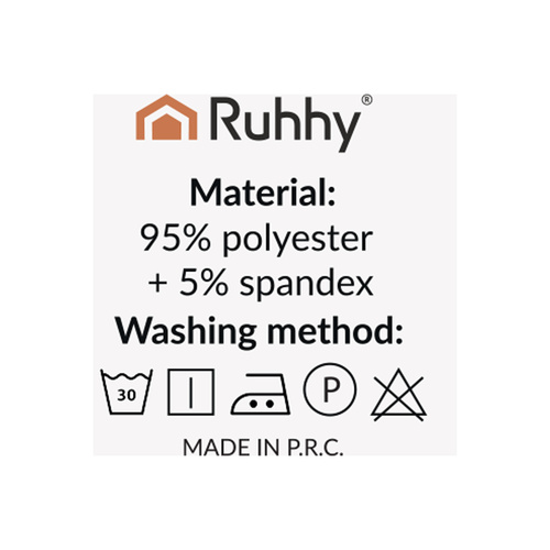 Elastīgi krēslu pārvalki Ruhhy 25990, 6 gab. komplekts, tumši pelēki (3)