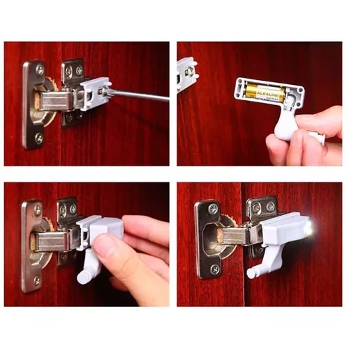 LED lampiņa skapja eņģei 3 LED ar bateriju 23025 (2)