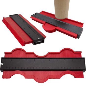 Liels kontūru šablons XL formu kopēšanai 27.5 cm, sarkans