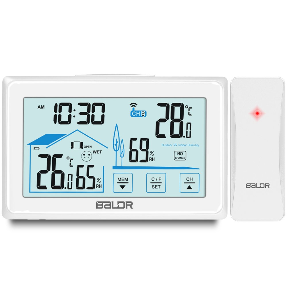 BALDR Laika stacija ar displeju BD-910, balta - Gudra mājas tehnika (0)