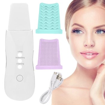 Ultraskaņas kavitācijas pīlinga aparāts / Poru tīrīšanas ierīce, Balts | Ultrasonic Cavitation Peeling Machine Pore Cleaning Device