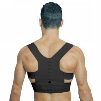 Magnētiskais Pozas Stājas Korektors Atbalsts - Izmērs M, Melns | Magnetic Posture Concealer Support