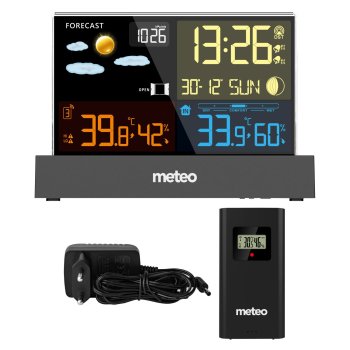 Bezvadu laikapstākļu stacija METEO SP110C ar DCF, melna