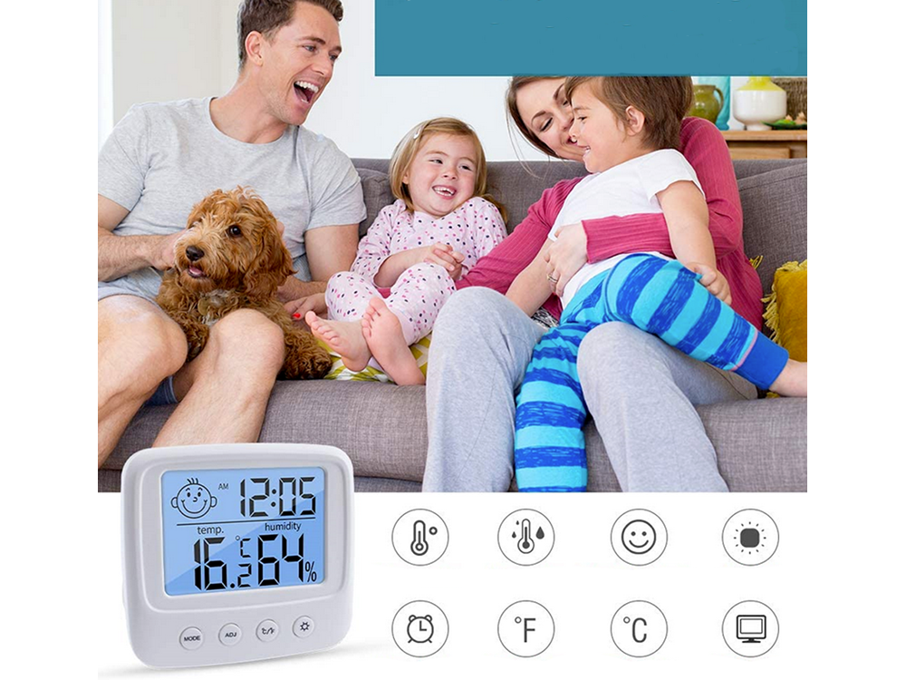 Meteoroloģiskā Stacija, Termometrs, Higrometrs, Galda Pulksteņi (1)