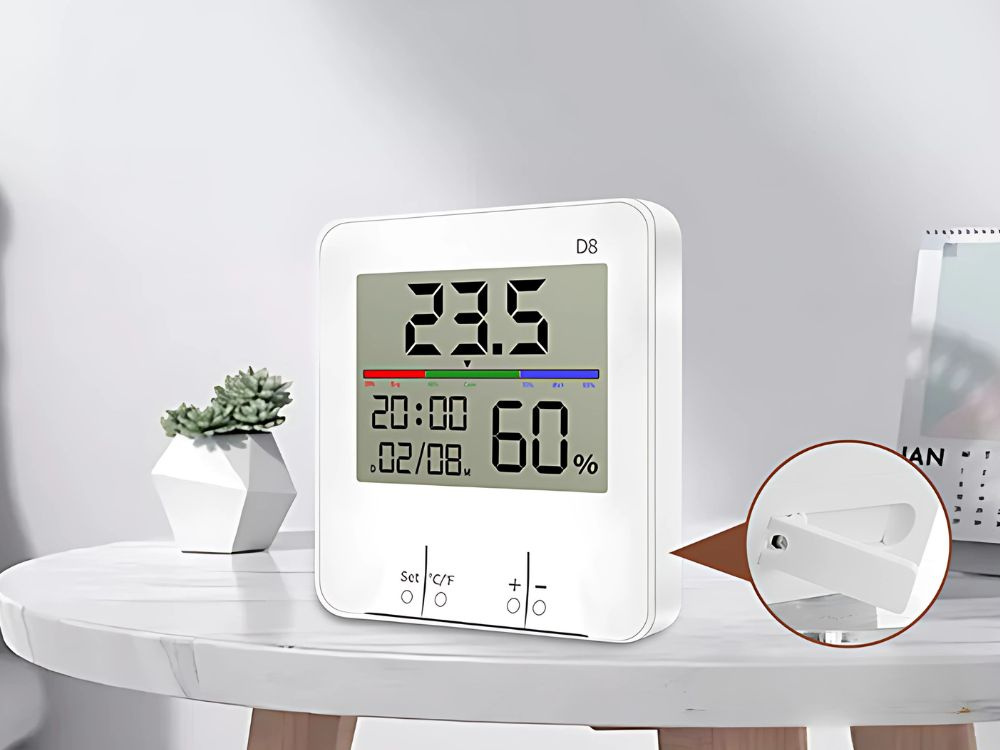 Termometra meteoroloģiskā stacija iekšējais higrometrs pulkstenis baterija LCD displejs | Thermometer weather... (3)