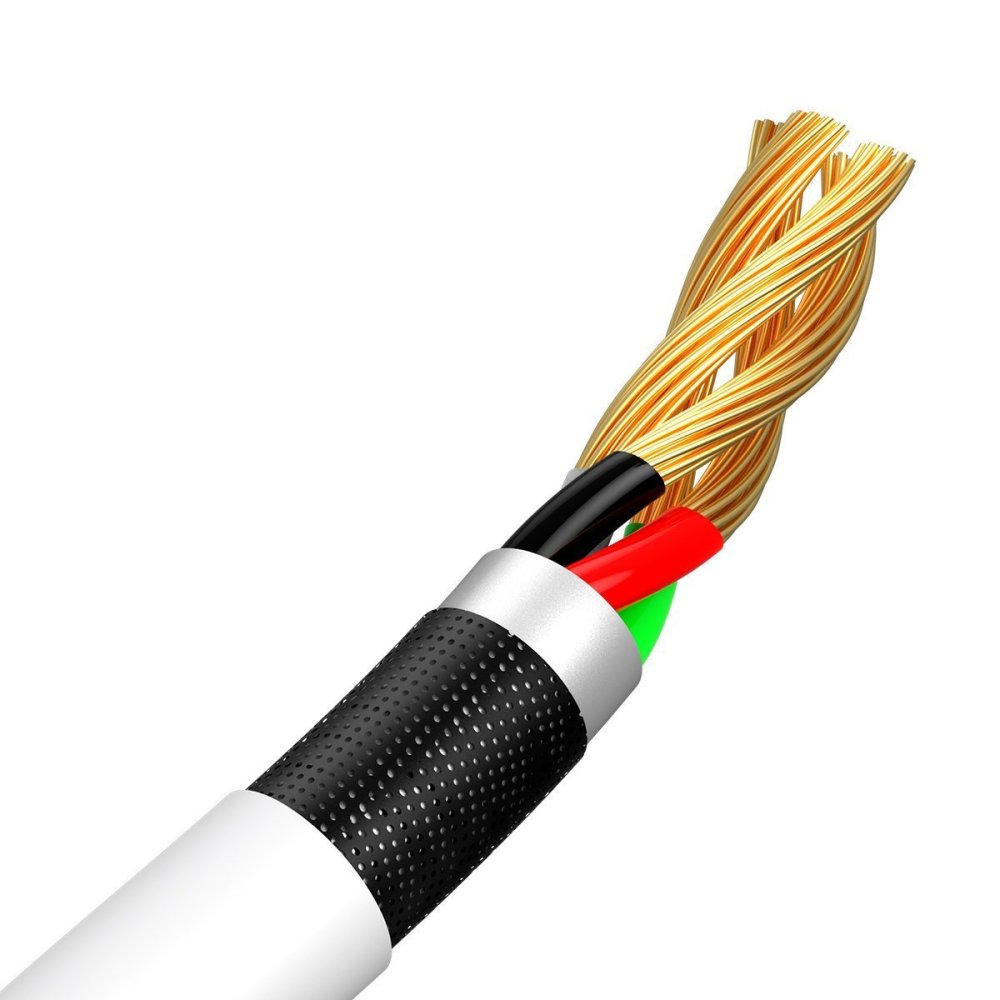 Micro USB kabeļu komplekts Baseus Simple Wisdom 2.1A 1.5m Balts 2 gab. (2)
