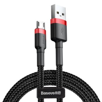 Micro USB kabelis Baseus Cafule 1.5A 2m Sarkans/Melns