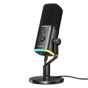 Maono PD100X Dinamiskais Mikrofons USB/XLR ar RGB Melns