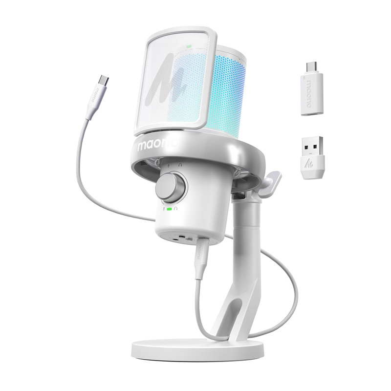 Bezvadu Spēļu Mikrofons Maono DM40 Pro White AI RGB (0)