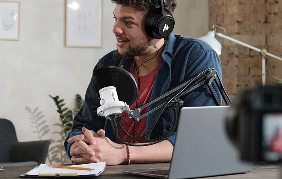 Dinamiskais mikrofons Maono PD200x (balts) | Dynamic Microphone (4)