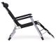 Saliekams dārza krēsls un pludmales zvilnis 2in1 MultiGarden, melns