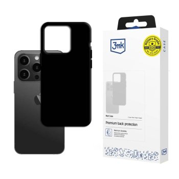 Apple iPhone 15 Pro 6.1'' 3MK Matt Case Cover, Black | Matēts Telefona Maciņš Vāks Apvalks Bampers