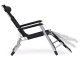 Saliekams dārza krēsls un pludmales zvilnis 2in1 MultiGarden, melns