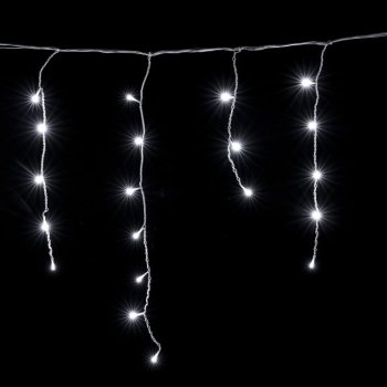 Āra Ziemassvētku LED lāsteku virtene 19m 500 LED, auksti balta