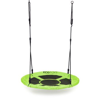 Bērnu dārza šūpoles ligzda ECOTOYS 100 cm 150 kg, zaļas