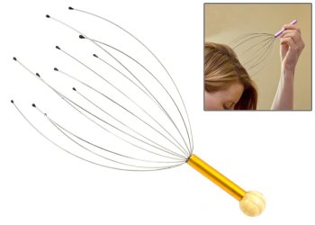 Galvas masažieris, stiepļu masāžas rīks galvai | Head Scalp Massager for Stress Relief