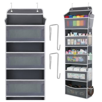 Piekaramais durvju organizators 5 plaukti Ruhhy, pelēkbalts